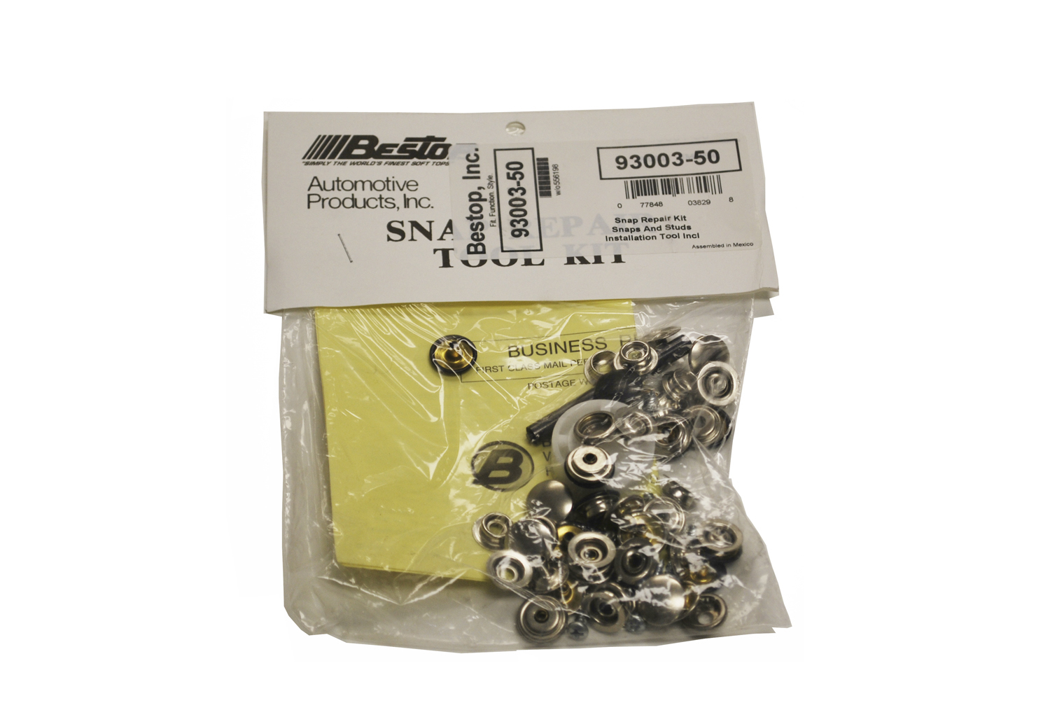 Bestop 93003-50 - Snap Repair Kit For Jeep 1955-1995 CJ5/CJ7/Wrangler YJ Silver