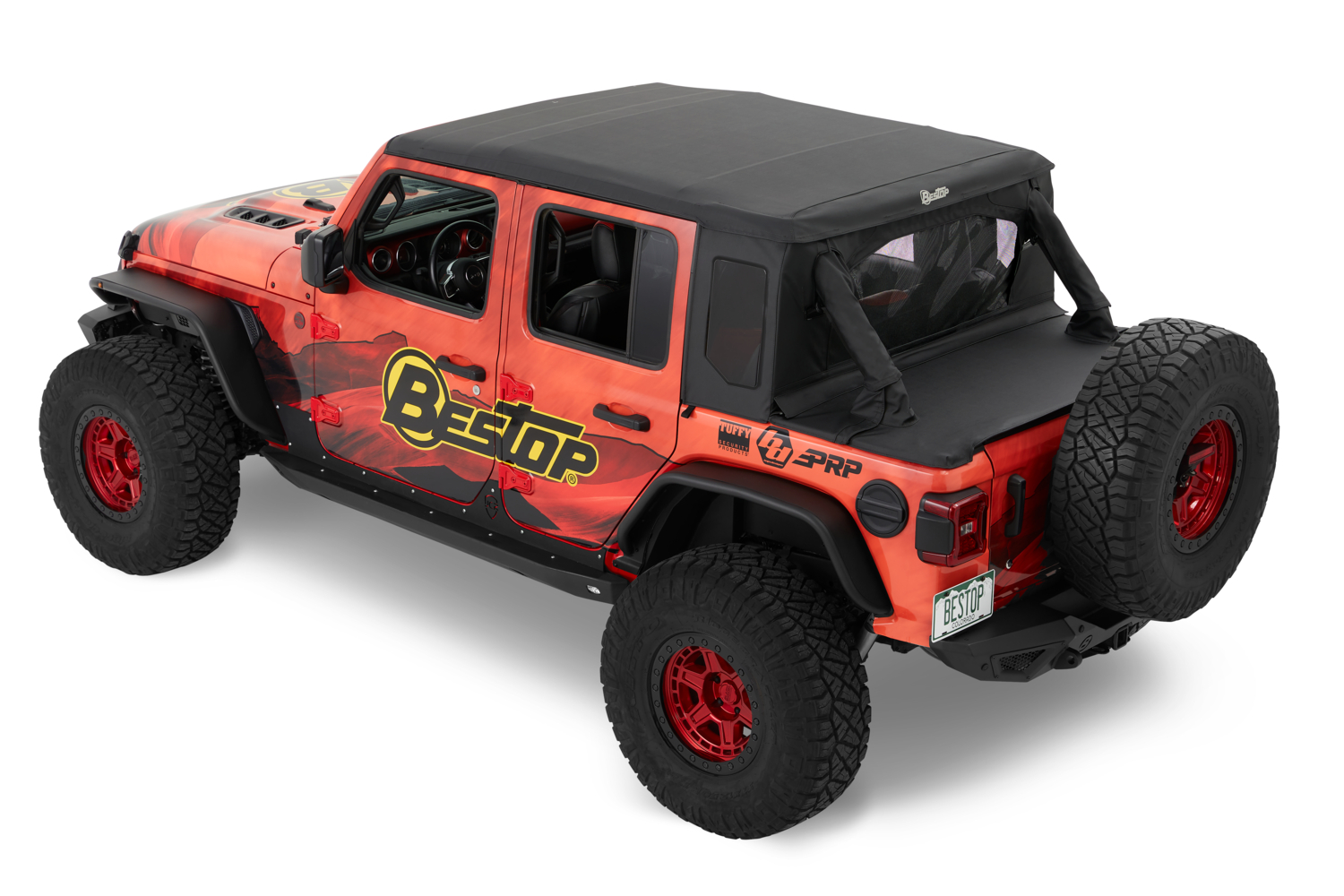 Bestop 80100-35 - Jeep Wrangler Halftop Soft Top Conversion Kit For Jeep 2018-2023 Wrangler JL 4 Door Black Diamond Bestop 80100-35 - Jeep Wrangler Halftop Soft Top Conversion Kit For Jeep 2018-2023 Wrangler JL 4 Door Black Diamond
