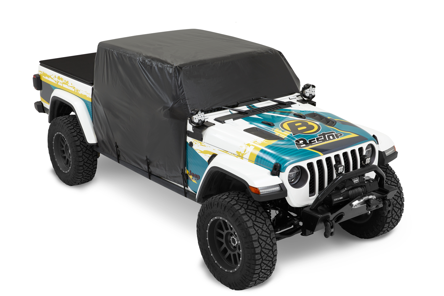 Bestop 81050-01 - All Weather Jeep Trail Cover For Jeep 2020-2024 Gladiator 4 Door Black