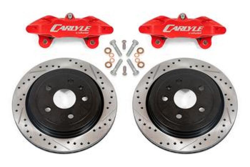 BMR DBK573 - 14-19 Chevrolet Corvette Brake Kit For 15in Conversion Drilled And Slotted Rotors/Red Calipers
