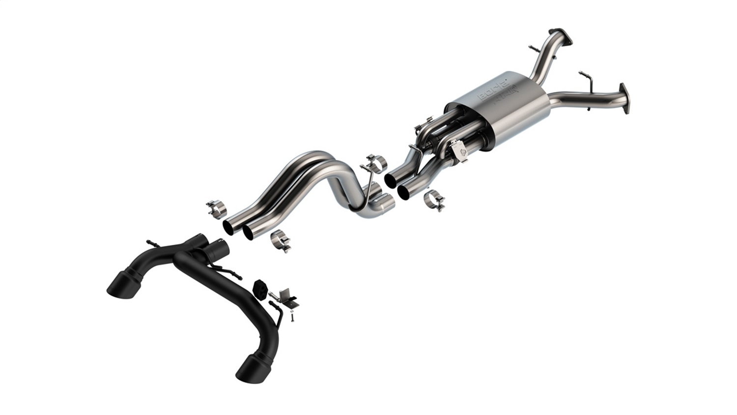 Borla 140934CB - 22-24 Ford Bronco Raptor V6 Turbo AT 2WD / 4WD ATAK Catback Exhaust w/ 4in Black Coated Tips