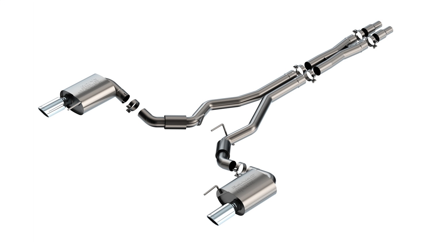 Borla 140960 - 2024 Ford Mustang GT 5.0L V8 w/o Active Exhaust S-Type Cat-Back Exhaust System