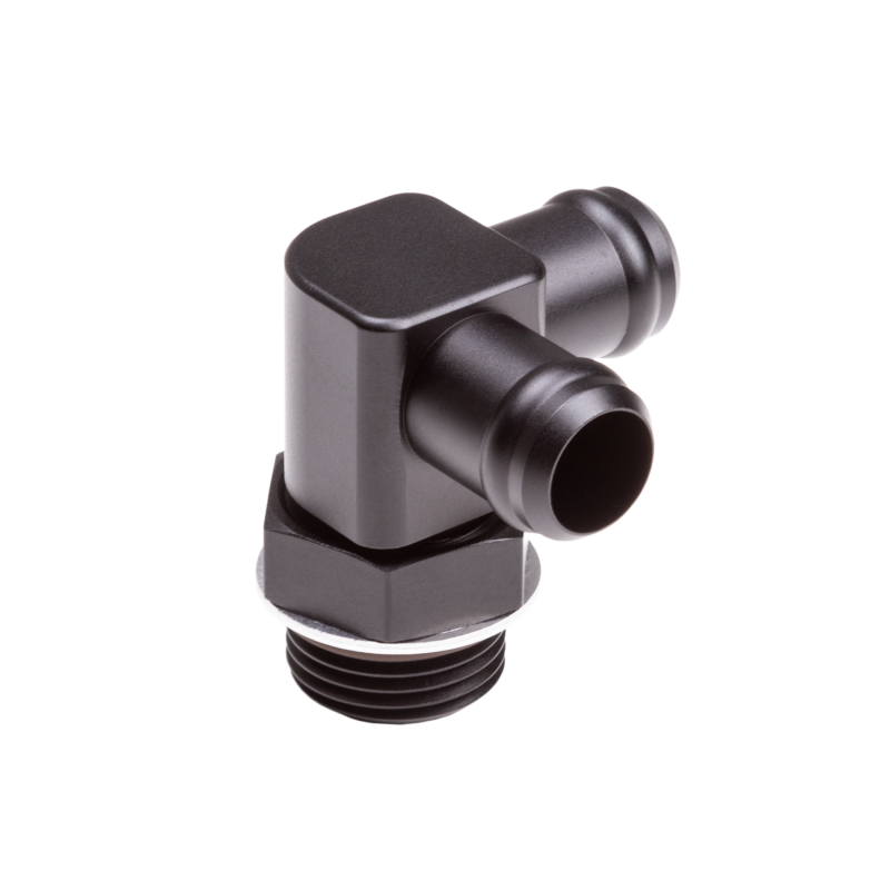 Chase Bays CB-10ANBARB-90L/A - 10AN ORB to 5/8 Hose Barb 90 Deg L Fitting