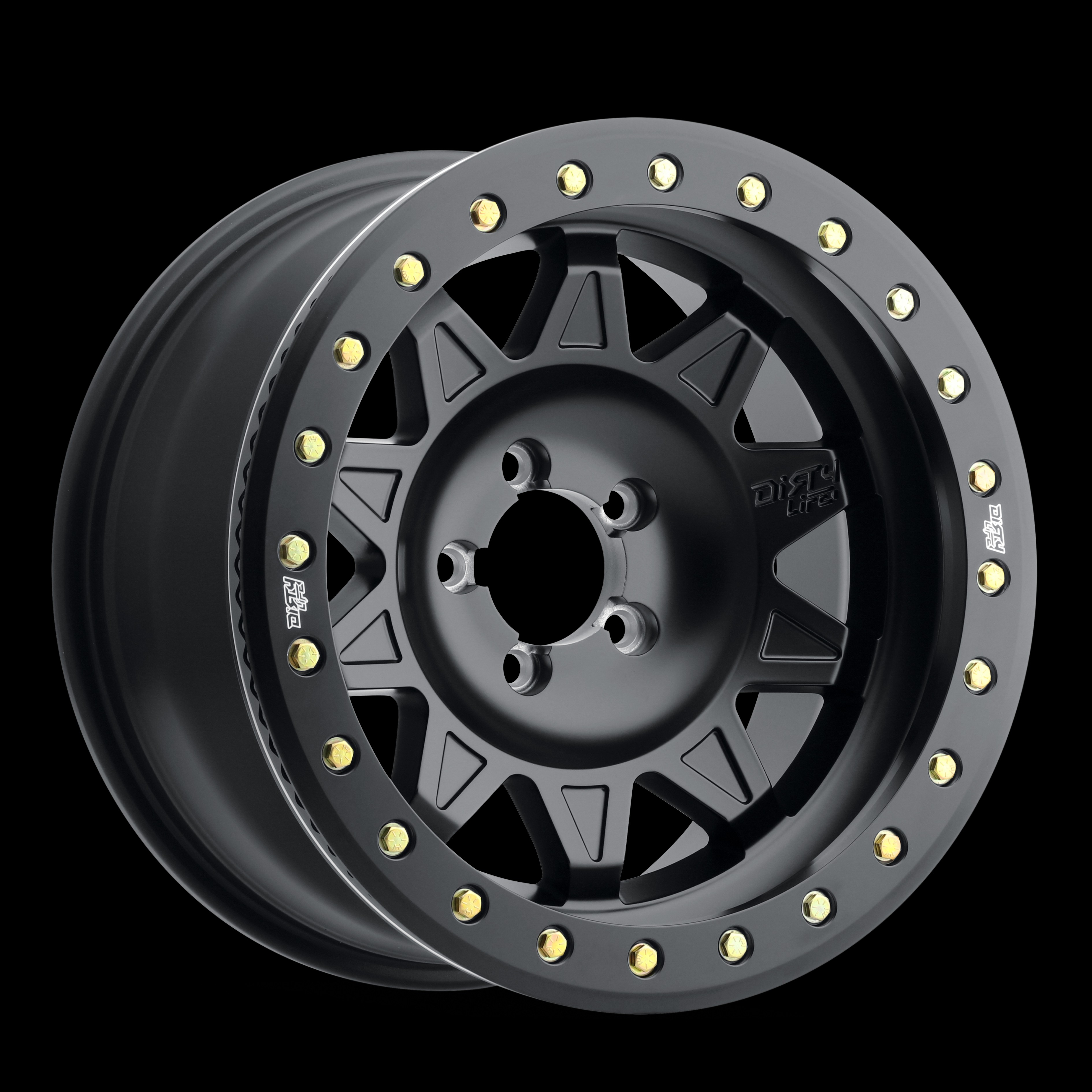 Dirty Life 9302-7999MB38 - 9302 Roadkill Ring 17X9/38MM/ Offset 71.5MM- Satin Black