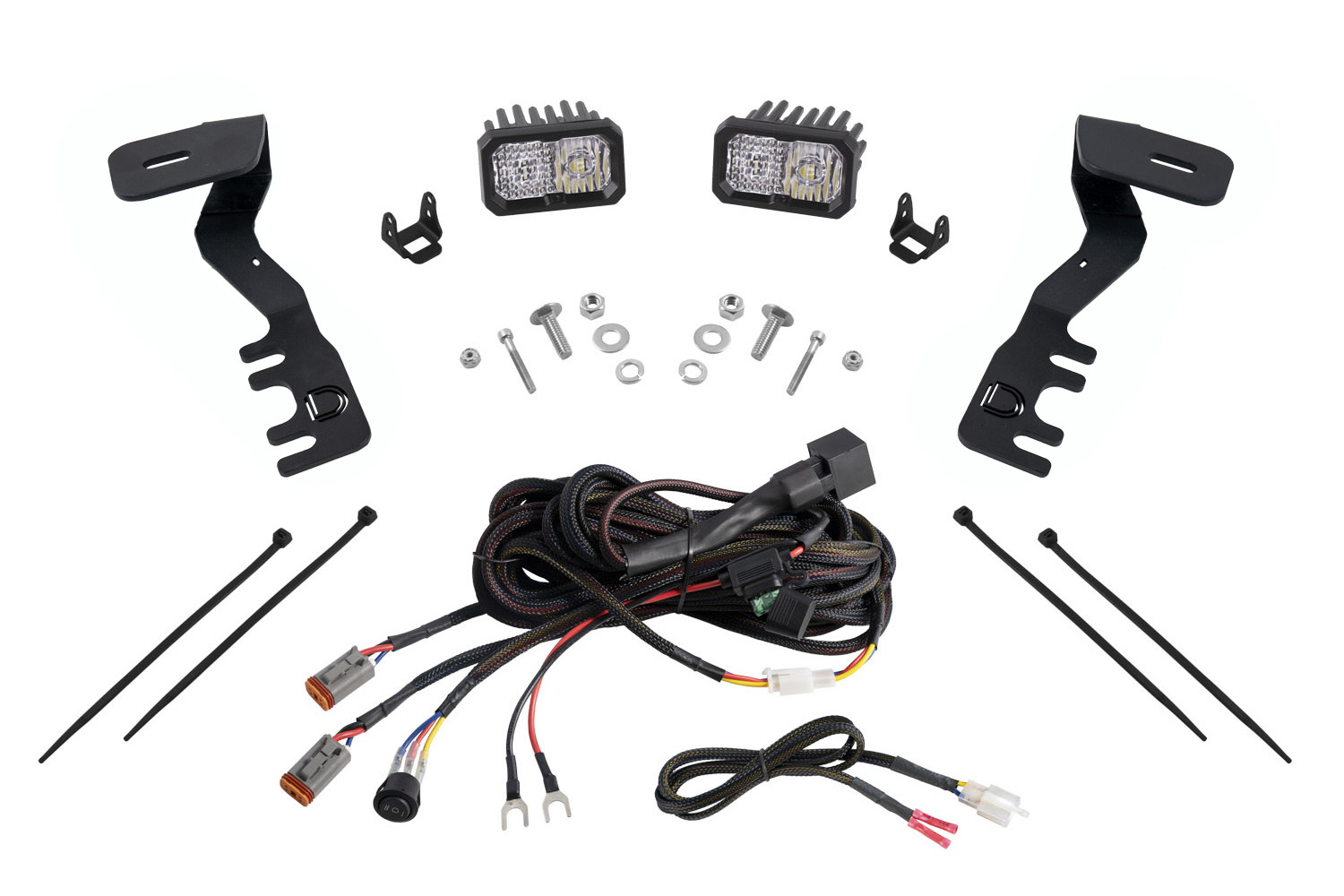 Diode Dynamics DD7934 - Stage Series 2 Inch LED Ditch Light Kit for 2024-Present Toyota Tacoma, Sport White Combo