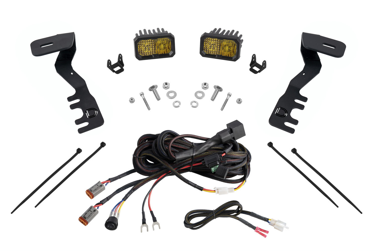 Diode Dynamics DD7937 - Stage Series 2 Inch LED Ditch Light Kit for 2024-Present Toyota Tacoma, Pro Yellow Combo