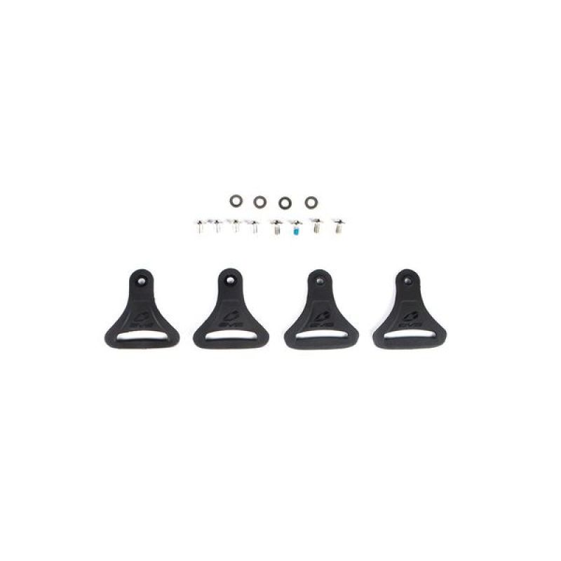 EVS KBRP-DR-PK - Axis D-Rings Kit (2 Flush/2 Swivel/Hardware) - Black
