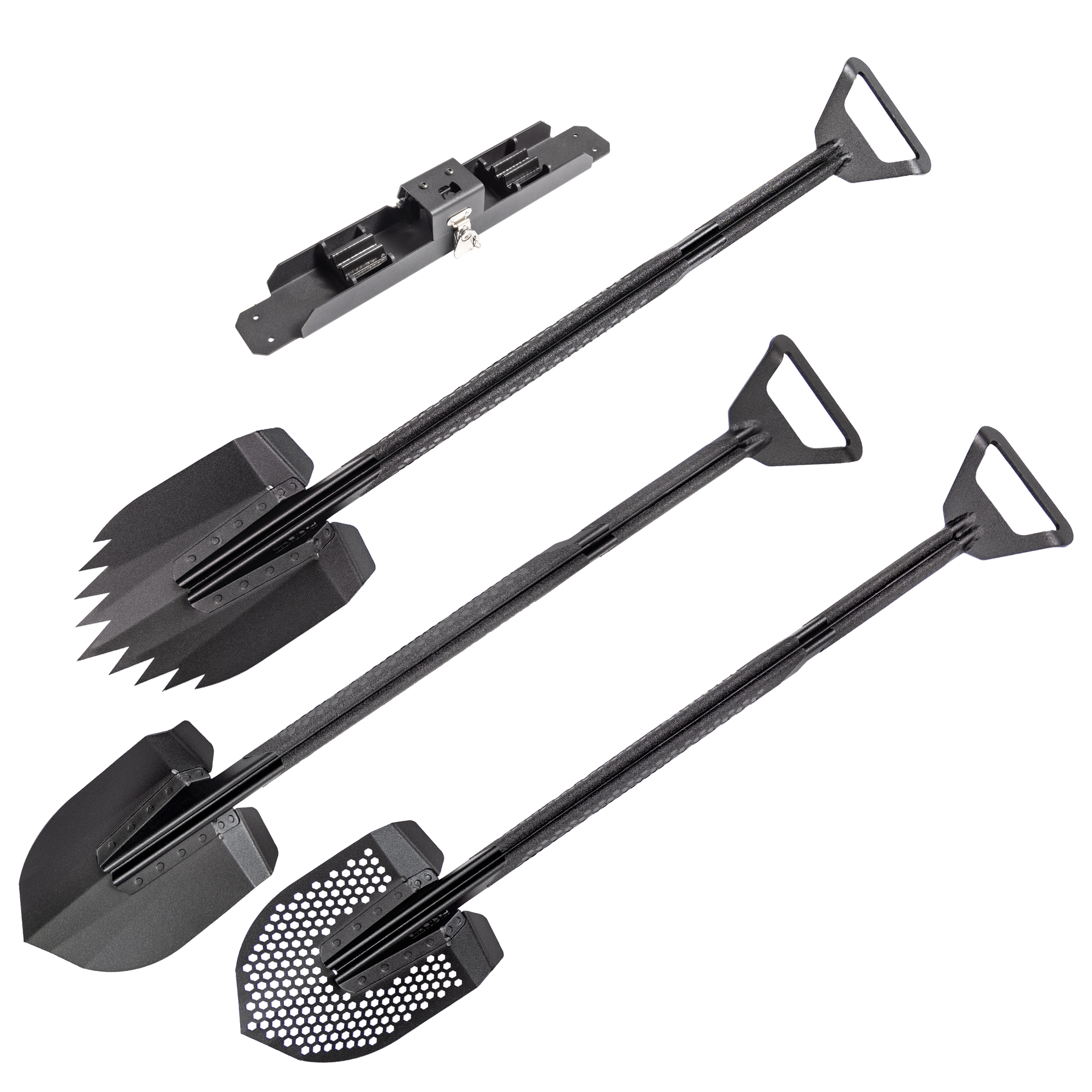 Go Rhino XG-RS50100T -  - Recovery Shovel Kit W/XRS/SRM Mounting Bracket - TextBlck