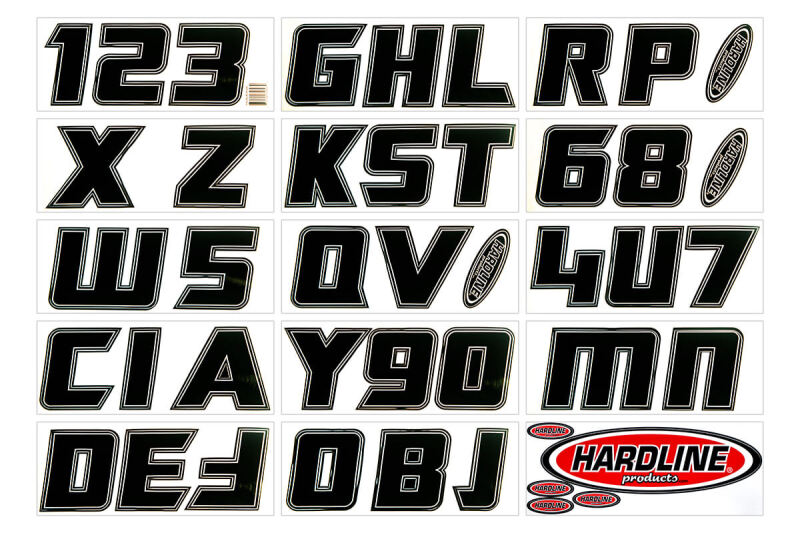 Hardline BLACK900 - Boat Lettering Registration Installation Kit 3 in. - 900 Black Hardline BLACK900 - Boat Lettering Registration Installation Kit 3 in. - 900 Black