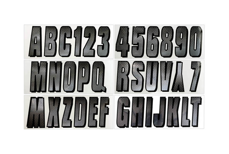 Hardline CHBKG300 - Boat Lettering Registration Kit 3 in. - 300 Chrome/Black Hardline CHBKG300 - Boat Lettering Registration Kit 3 in. - 300 Chrome/Black