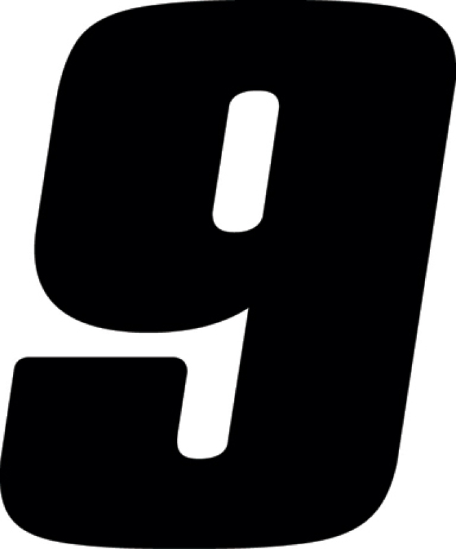 Hardline DD43B-9 - Dirt Digits 3pk 4 in. - High Gloss Number 9 - Black Hardline DD43B-9 - Dirt Digits 3pk 4 in. - High Gloss Number 9 - Black