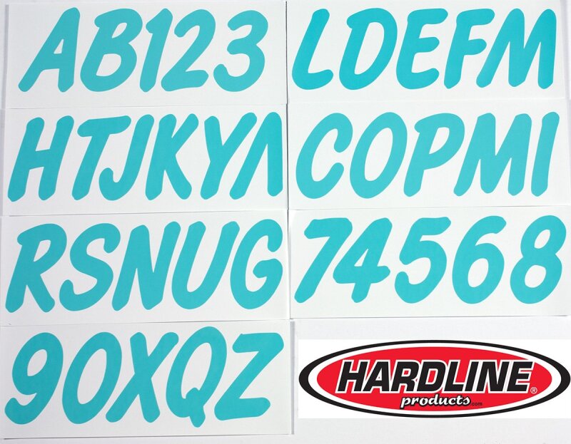Hardline MNT400EC - Boat Lettering Registration Kit 3 in. - 400 Mint Solid Hardline MNT400EC - Boat Lettering Registration Kit 3 in. - 400 Mint Solid
