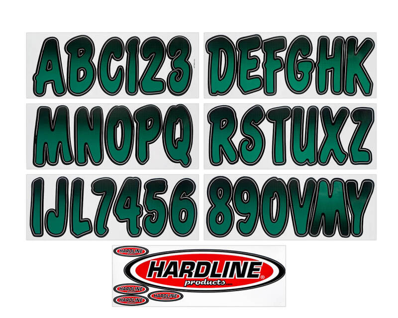 Hardline TEBKG200 - Boat Lettering Registration Kit 3 in. - 200 Forest Green/Black Hardline TEBKG200 - Boat Lettering Registration Kit 3 in. - 200 Forest Green/Black