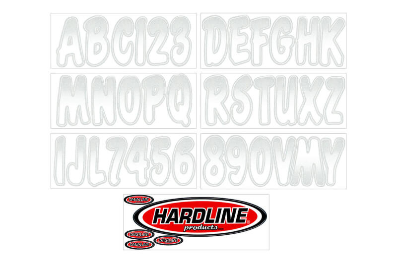 Hardline WHSIG200 - Boat Lettering Registration Kit 3 in. - 200 White/Silver Hardline WHSIG200 - Boat Lettering Registration Kit 3 in. - 200 White/Silver