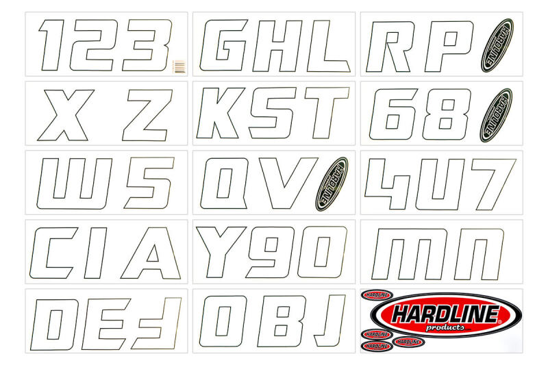 Hardline WHITE900 - Boat Lettering Registration Installation Kit 3 in. - 900 White Hardline WHITE900 - Boat Lettering Registration Installation Kit 3 in. - 900 White