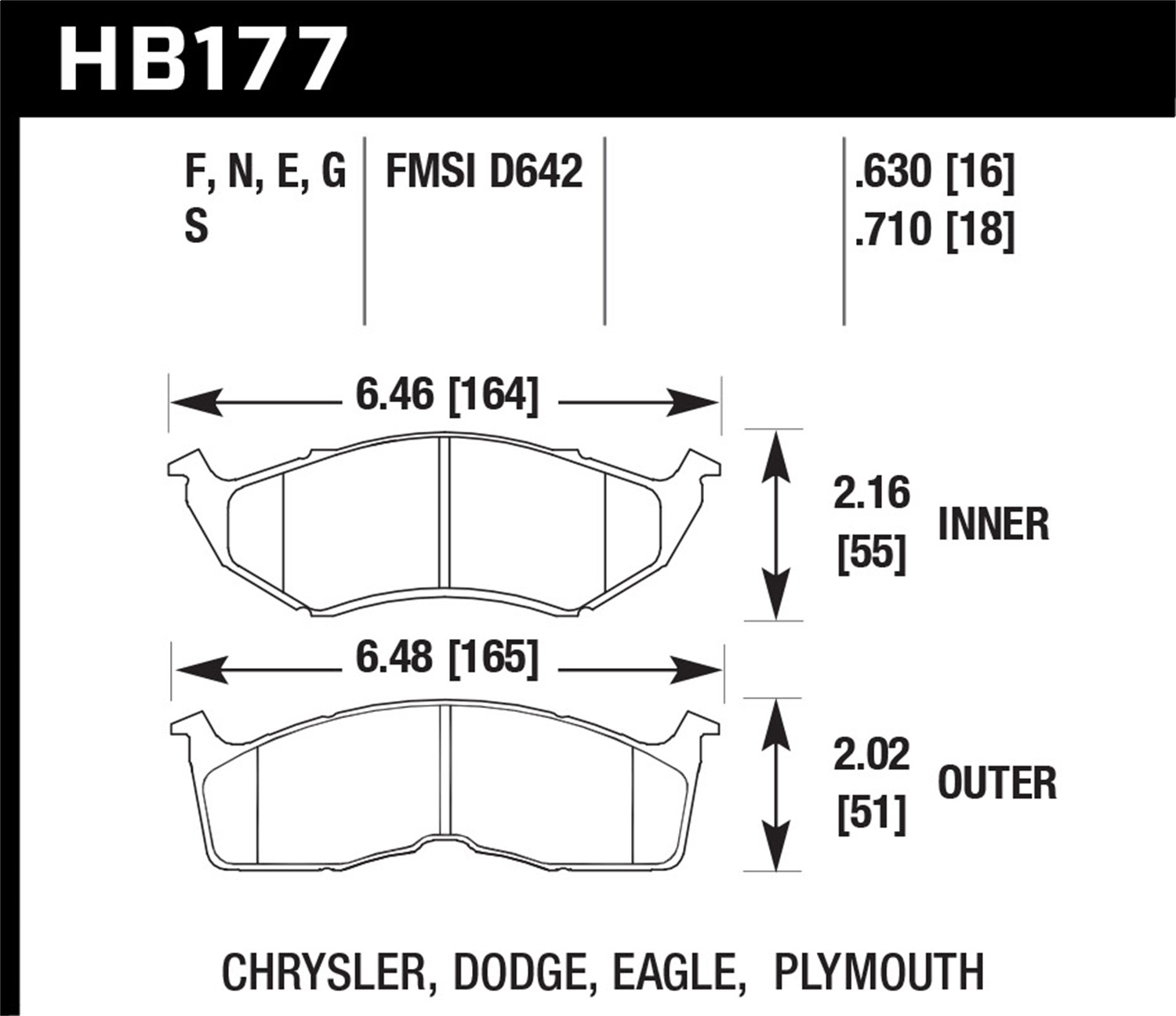 Hawk HB177D.630 - ER-1 Disc Brake Pad