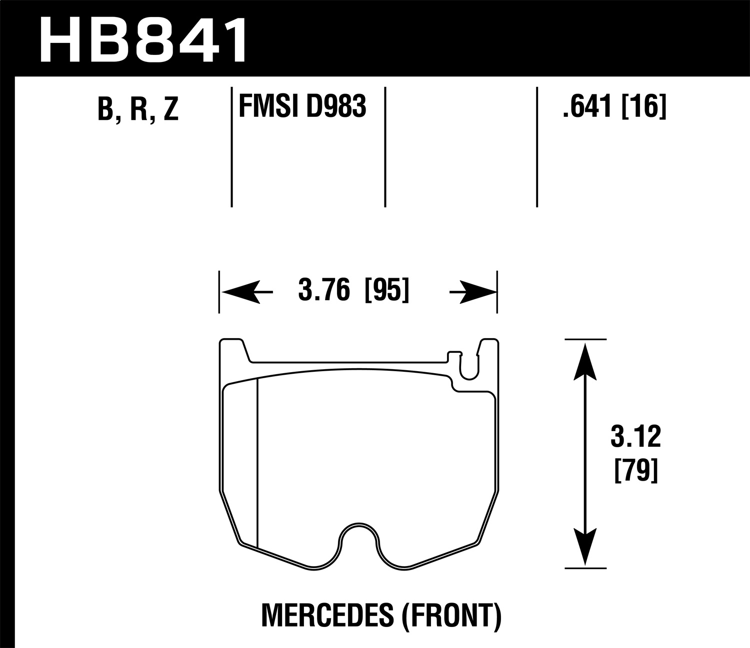 Hawk HB841B.641 - HPS 5.0 Disc Brake Pad Hawk HB841B.641 - HPS 5.0 Disc Brake Pad