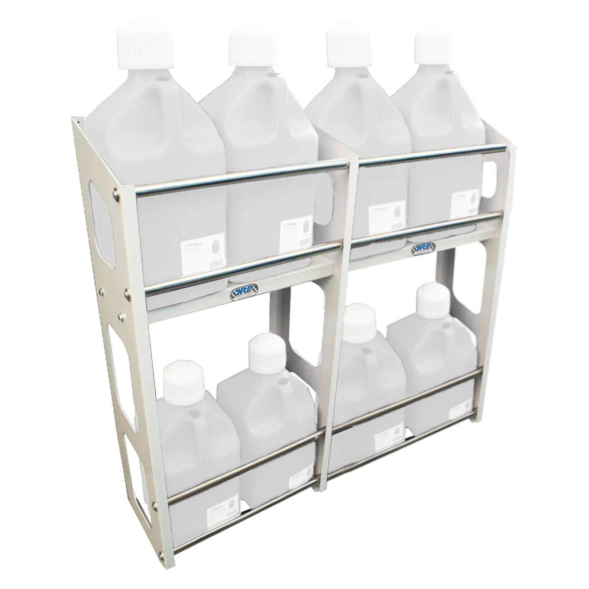 Hepfner Racing Products HRP6359-8-WHT - Jug Rack 8 Position White - Stacker Style