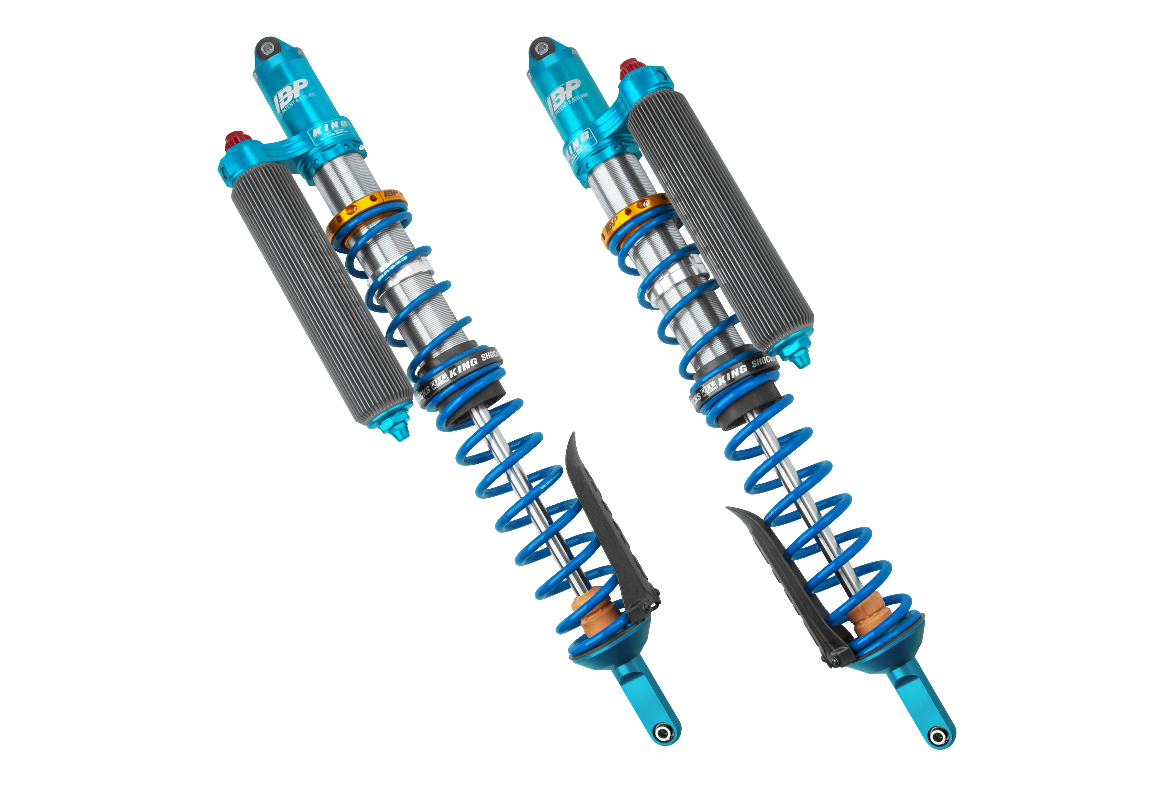 King Shocks 33700-332A - King Can Am Maverick R 3.0 Rear Coilover w/ Adj&Finned Res. Mid-Port Swivel
