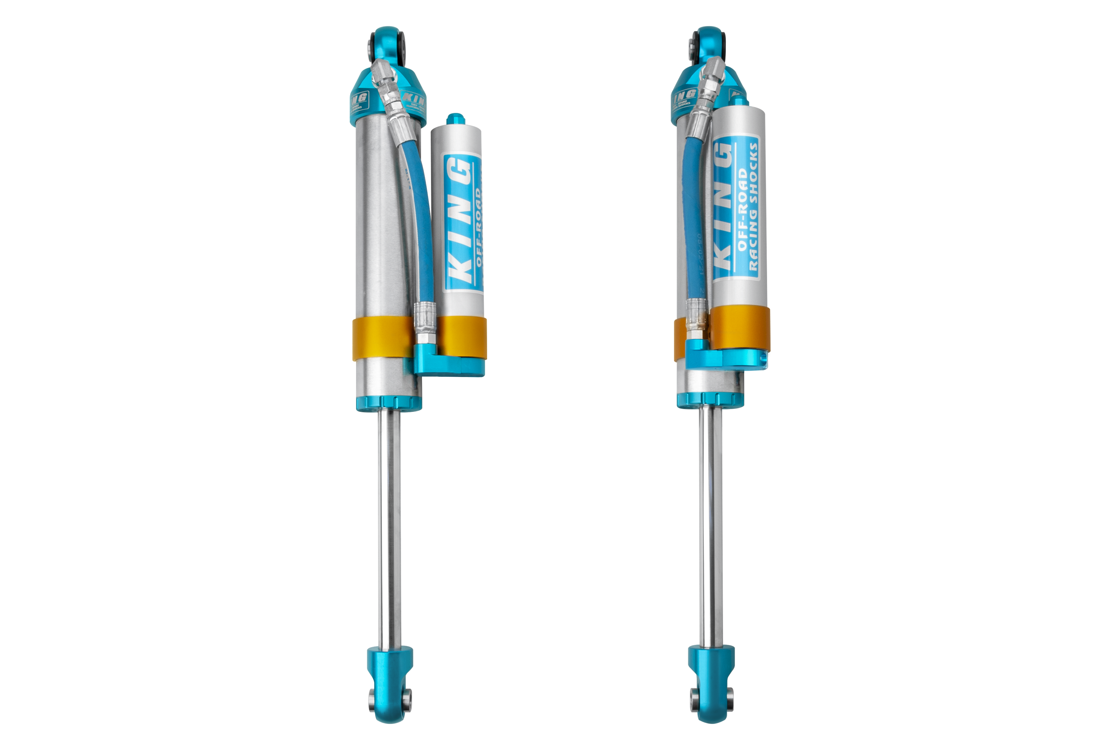 King Shocks 25001-398 - 2005+ Ford F-550 2.5 Dia. Piggy Hose Reservoir Shock (Pair)