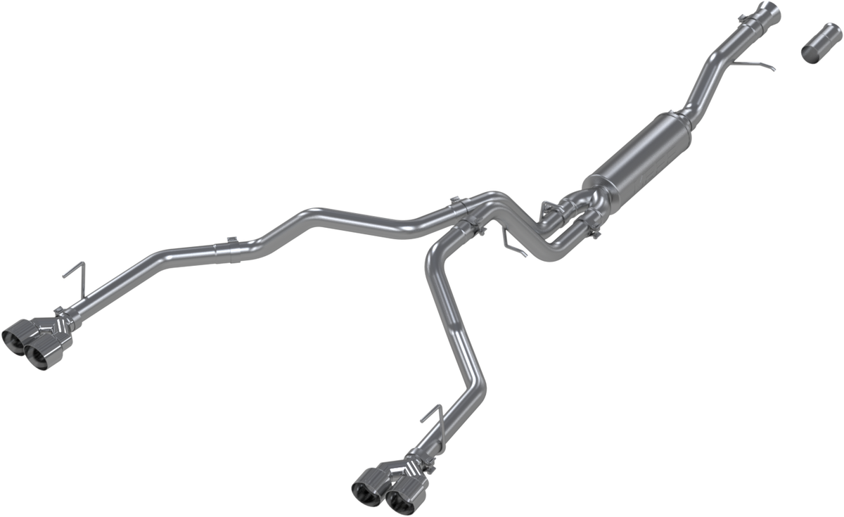 MBRP S5057AL - 21-Present Chevrolet/GMC Tahoe/Yukon 3 Inch Cat Back Dual Split Rear Exhaust System, Armor Lite Aluminized Steel with Quad Tips