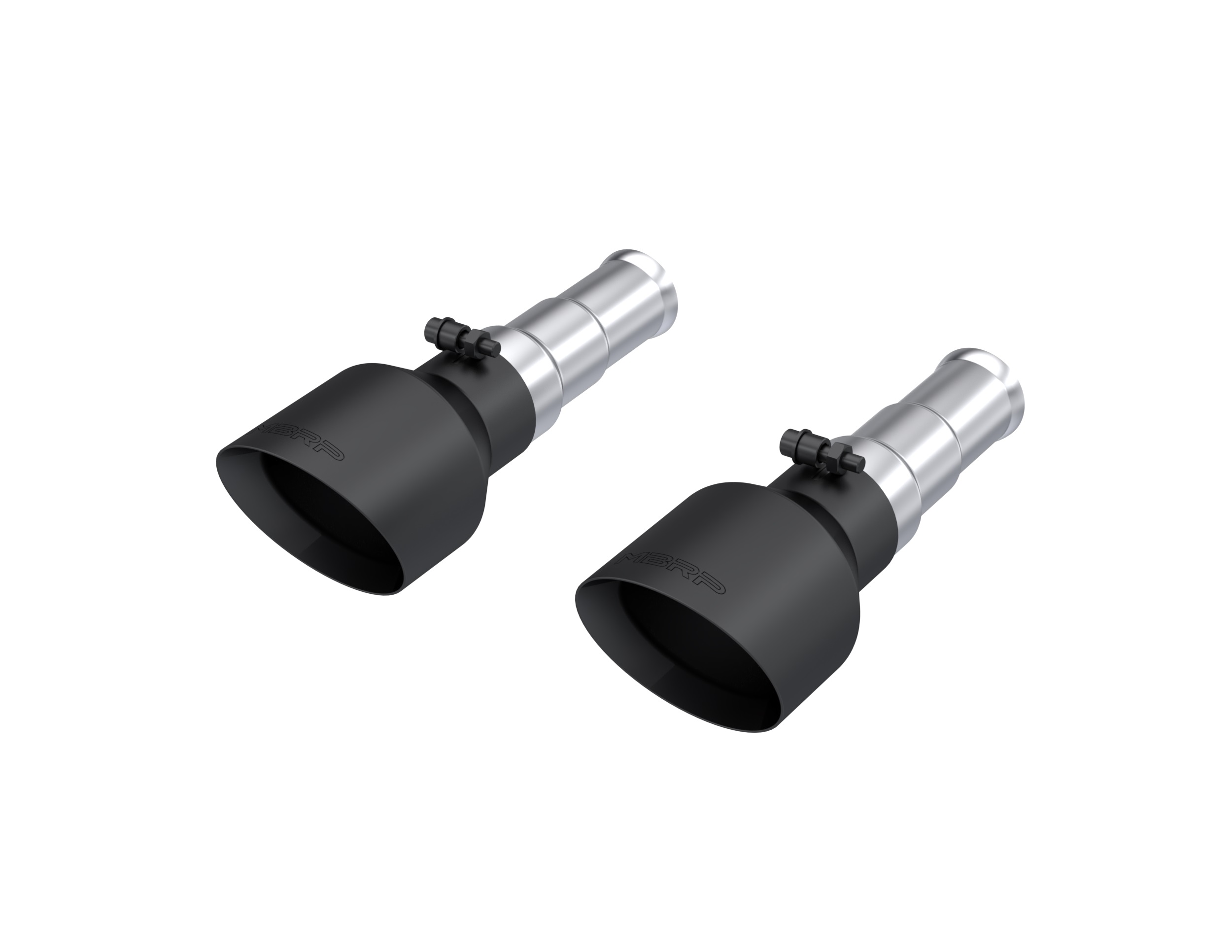 MBRP T5199BLK - 2019-2024 Ram 1500 5.7L Hemi Black Exhaust Tips, Armor BLK 5 Inch OD Dual Wall Angle Cut, Sold In Pairs