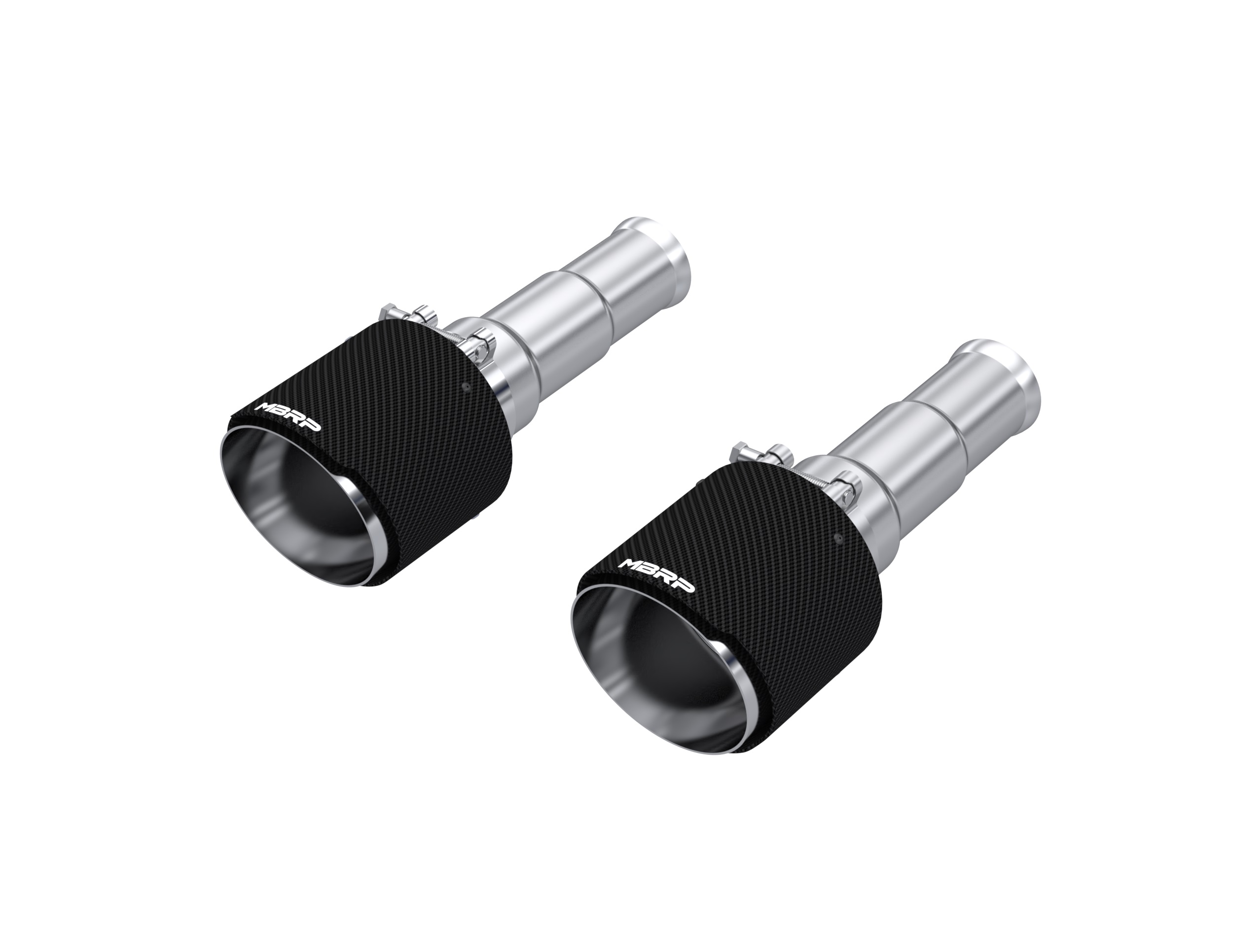 MBRP T5199CF - 2019-2024 Ram 1500 5.7L Hemi Carbon Fiber Exhaust Tips, 5 Inch OD Dual Wall Angle Cut, Sold In Pairs