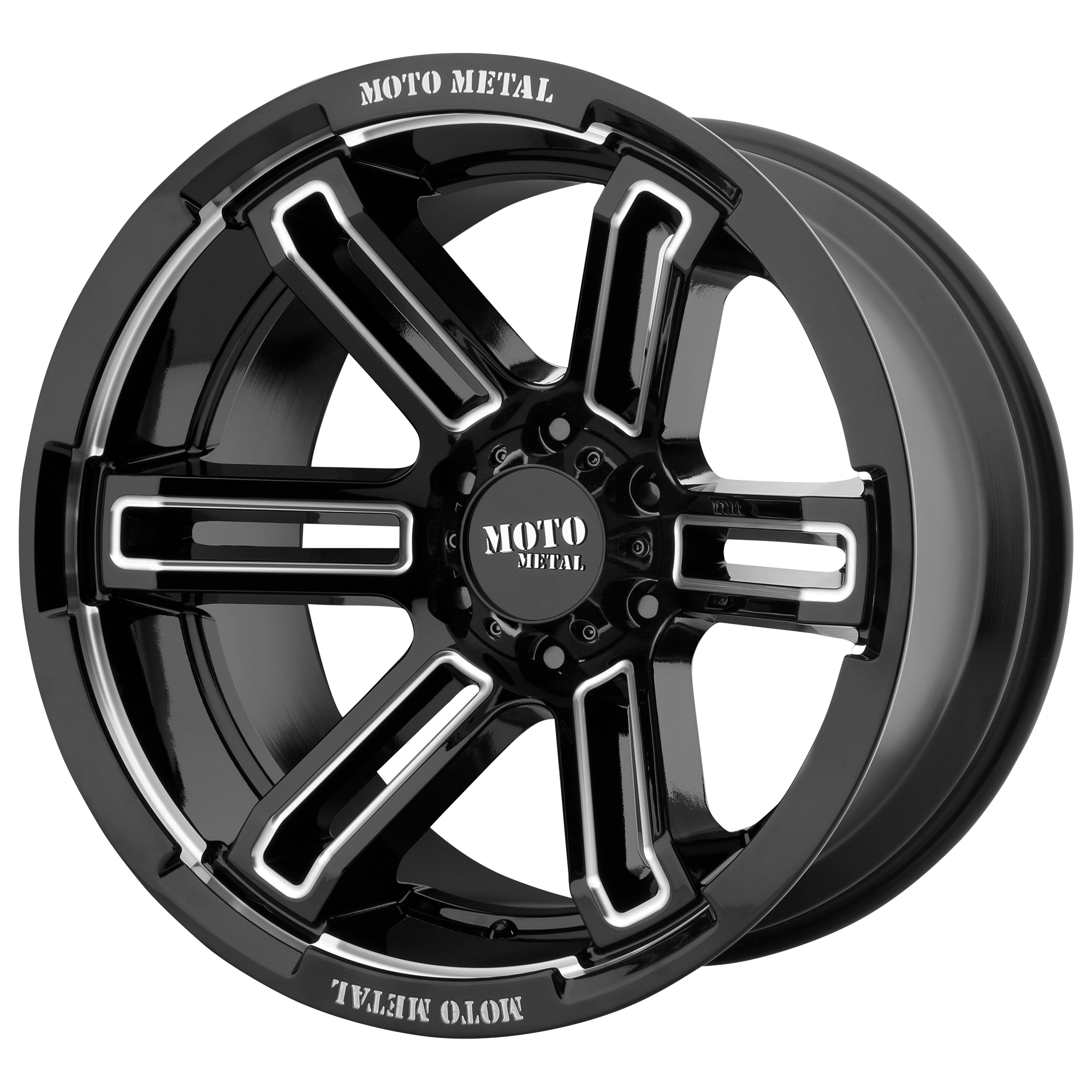 Moto Metal MO99129050300 - Mo991 Rukus 20X9 Gloss Black Milled