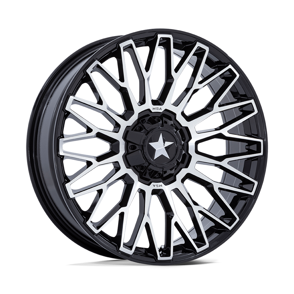 MSA Offroad Wheels MA050BD24701200 - M50 Clubber 24X7 Gloss Black Machined
