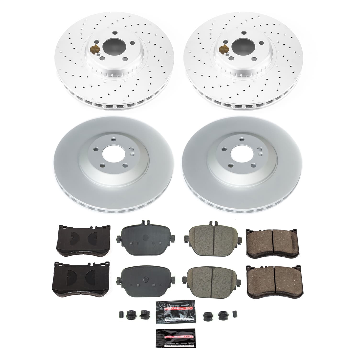 PowerStop CRK9024 - Power Stop 19-21 Mercedes-Benz E53 AMG Front and Rear Z23 Coated Brake Kit PowerStop CRK9024 - Power Stop 19-21 Mercedes-Benz E53 AMG Front and Rear Z23 Coated Brake Kit
