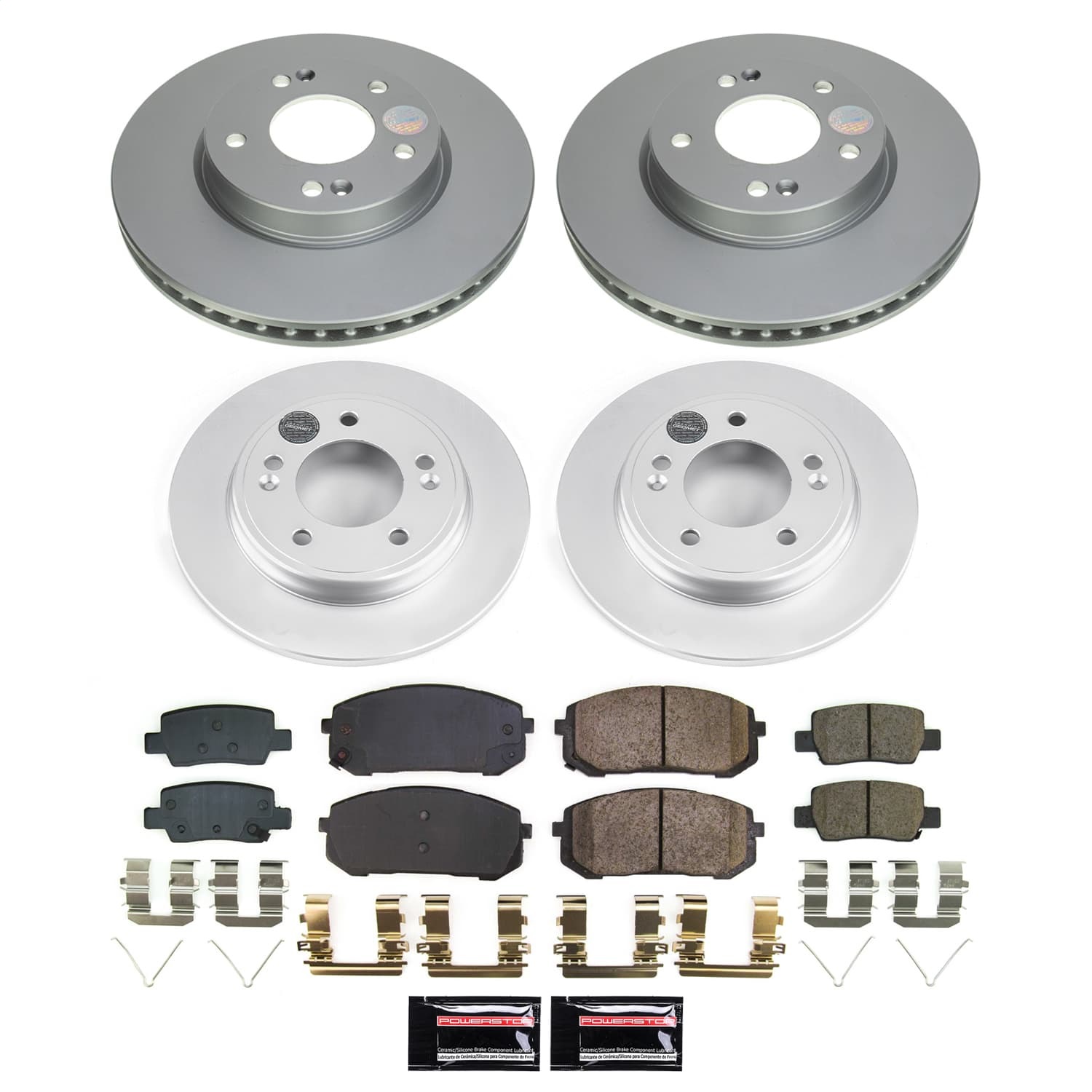 PowerStop CRK9169 - Power Stop 21-23 Hyundai Elantra Front and Rear Z17 Coated Brake Kit PowerStop CRK9169 - Power Stop 21-23 Hyundai Elantra Front and Rear Z17 Coated Brake Kit
