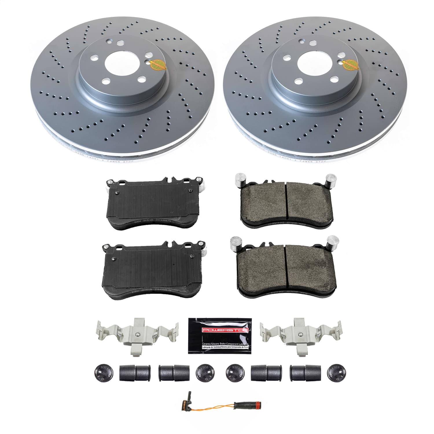 PowerStop CRK9031 - Genuine Geomet Coated Rotor and Carbon-Fiber Ceramic Brake Pad Kit PowerStop CRK9031 - Genuine Geomet Coated Rotor and Carbon-Fiber Ceramic Brake Pad Kit