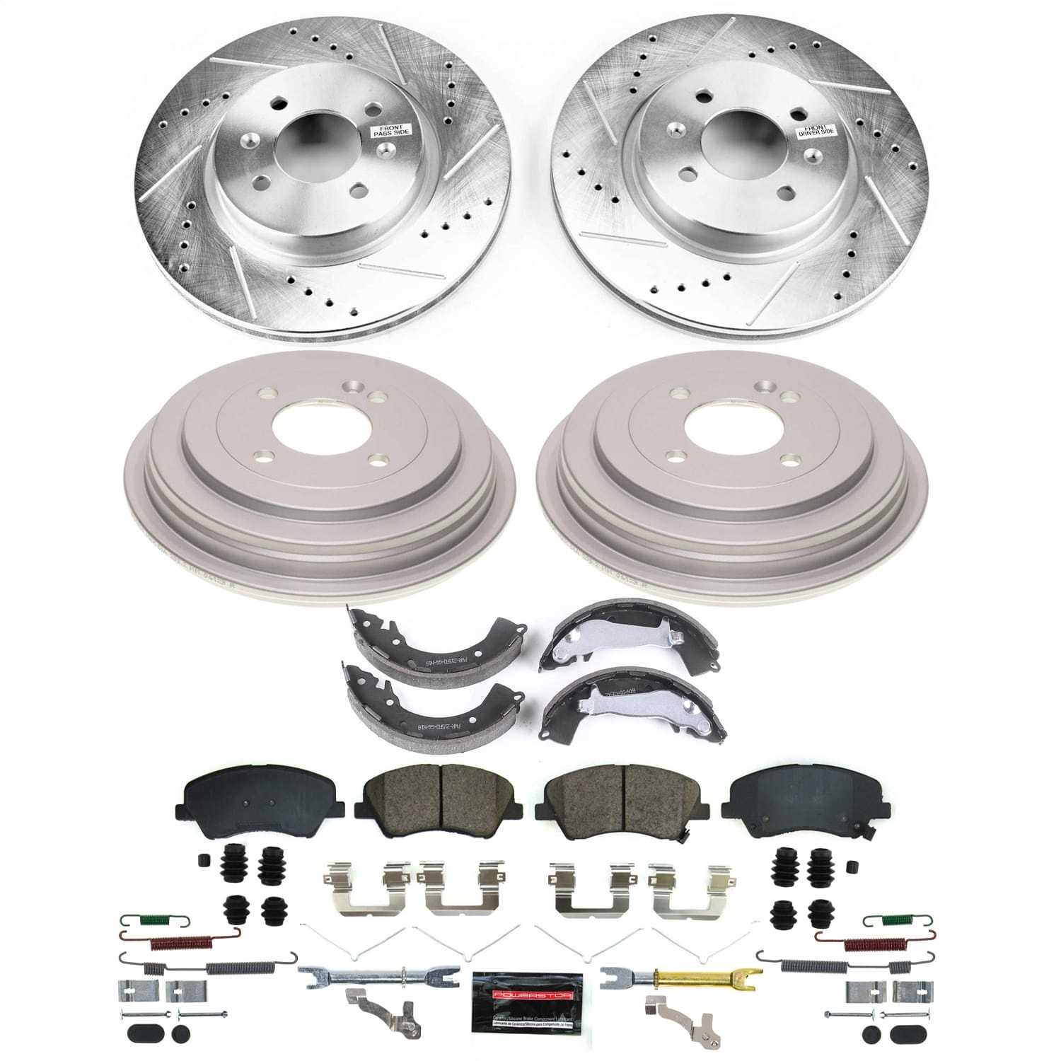 PowerStop K15499DK-36 - Power Stop 17-20 Hyundai Elantra Front and Rear Z36 Truck & Tow Brake Kit