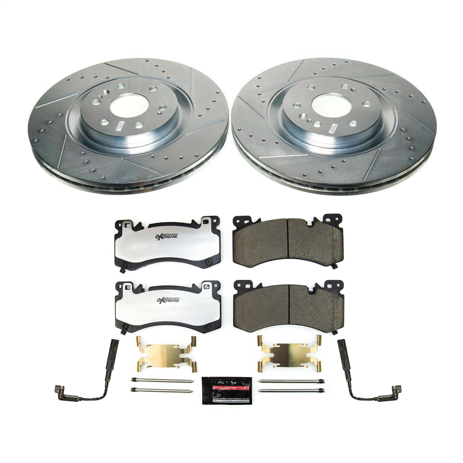 PowerStop K8924-36 - Z36 Truck and SUV Carbon-Fiber Ceramic Brake Pad and Drilled/Slotted Rotor Kit