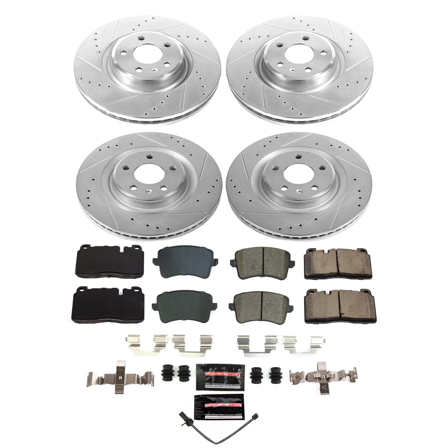 PowerStop K9026 - Power Stop 13-15 Audi Q5 Front and Rear Z23 Evolution Brake Kit