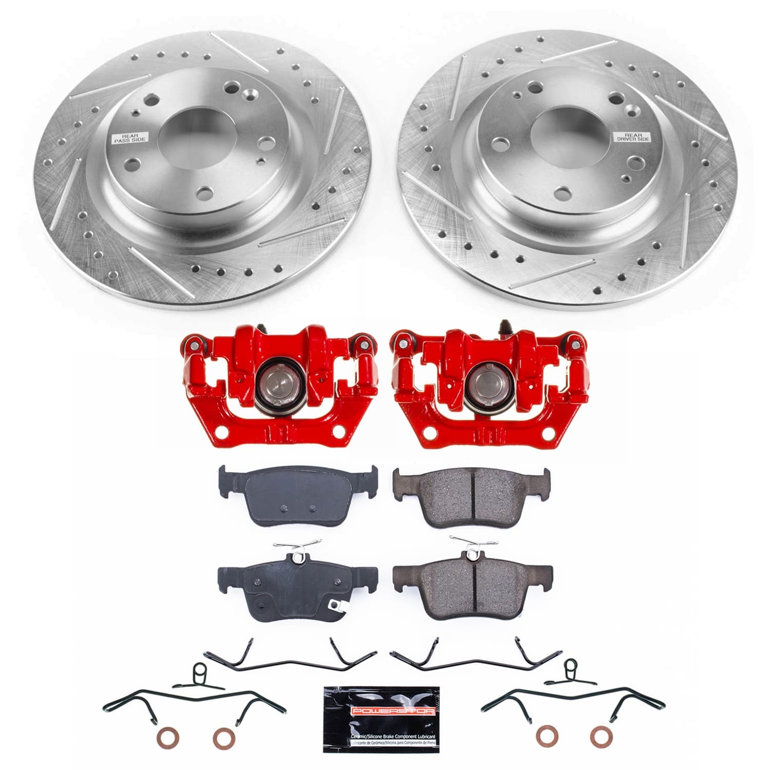 PowerStop KC7934 - Power Stop 2020 Honda Civic Rear Z23 Evolution Kit w/Calipers