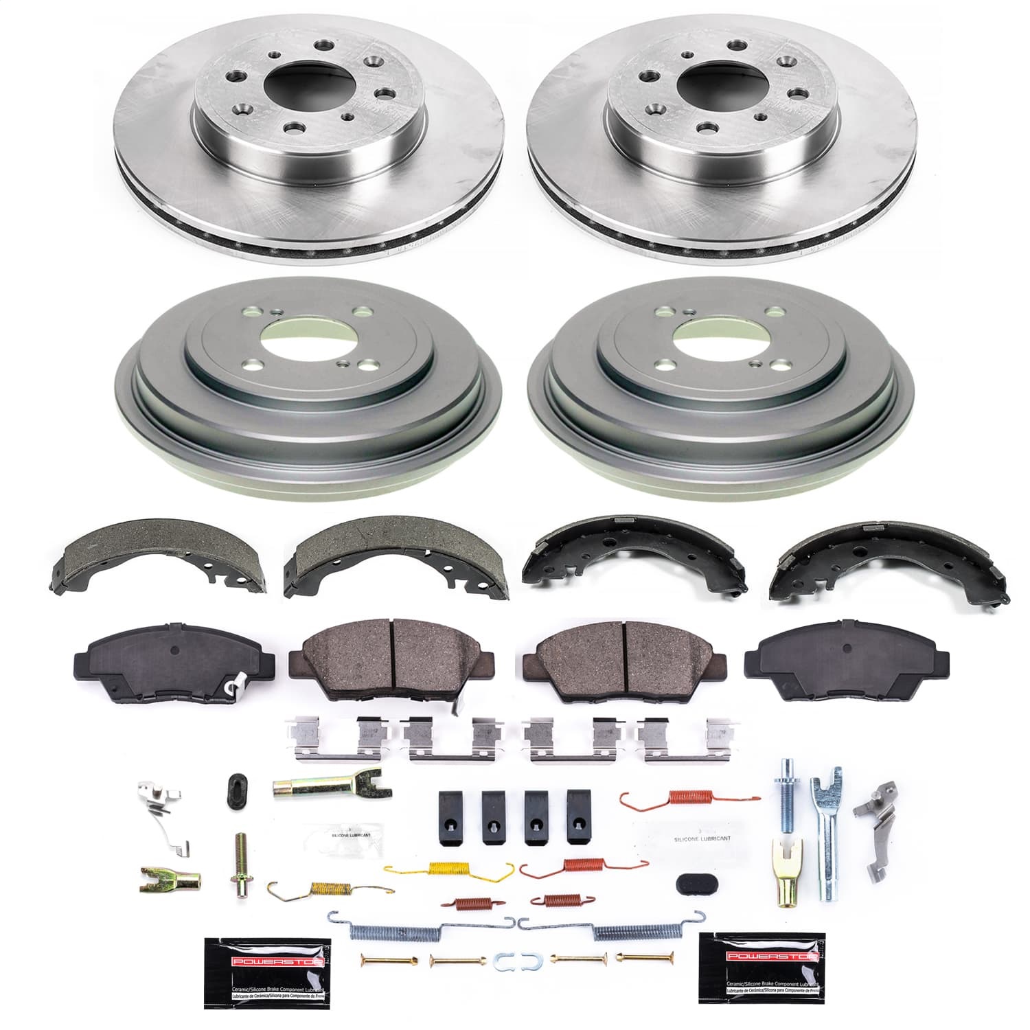 PowerStop KOE15246DK - Power Stop 15-20 Honda Fit Front and Rear Autospecialty Brake Kit