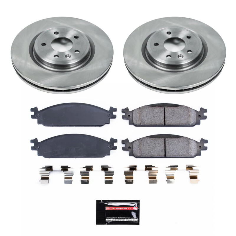 PowerStop SC5509 - Power Stop 2010 Lincoln MKT Front Semi-Coated Rotor Kit