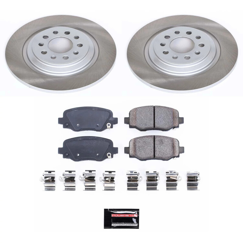 PowerStop SC6542 - Power Stop 14-22 Jeep Cherokee Rear Semi-Coated Rotor Kit