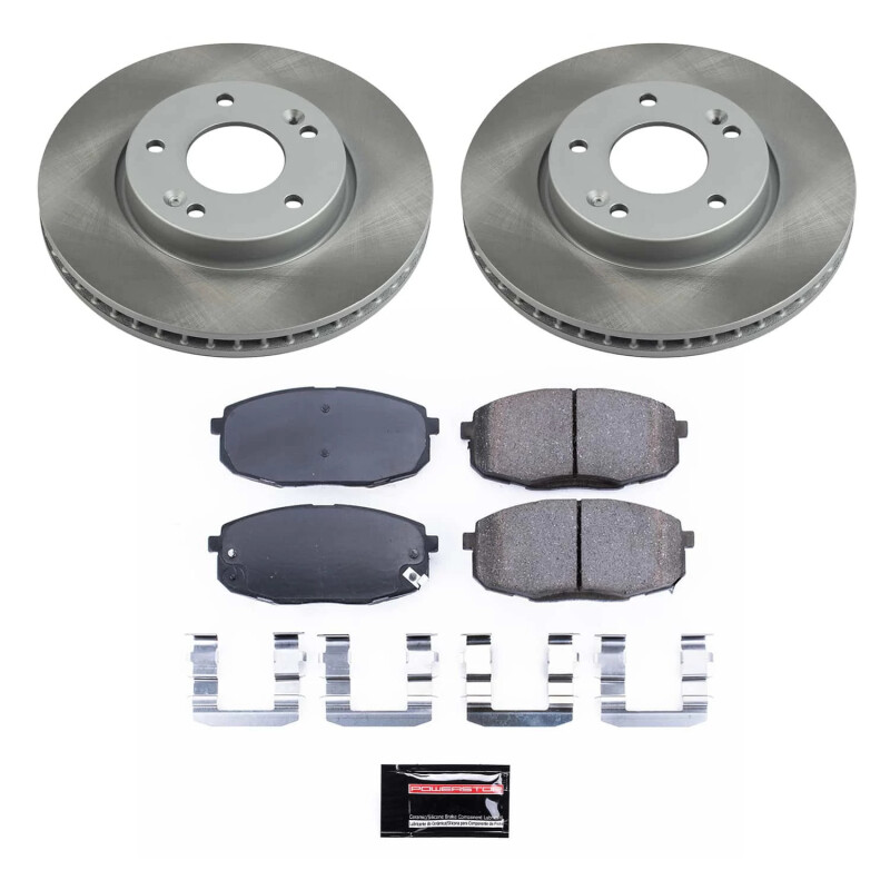 PowerStop SC5911 - Power Stop 10-13 Kia Forte Koup Front Semi-Coated Rotor Kit