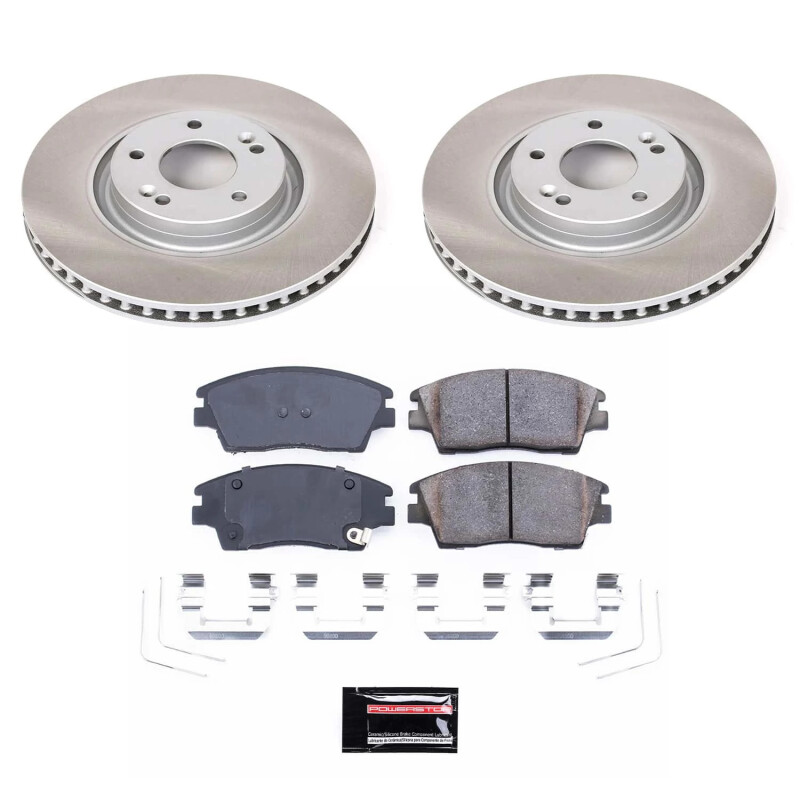 PowerStop SC7343 - Power Stop 17-22 Kia Sportage Front Semi-Coated Rotor Kit