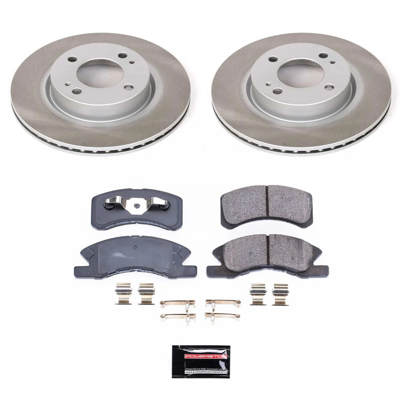 PowerStop SC7894 - Power Stop 17-20 Mitsubishi Mirage G4 Front Semi-Coated Rotor Kit