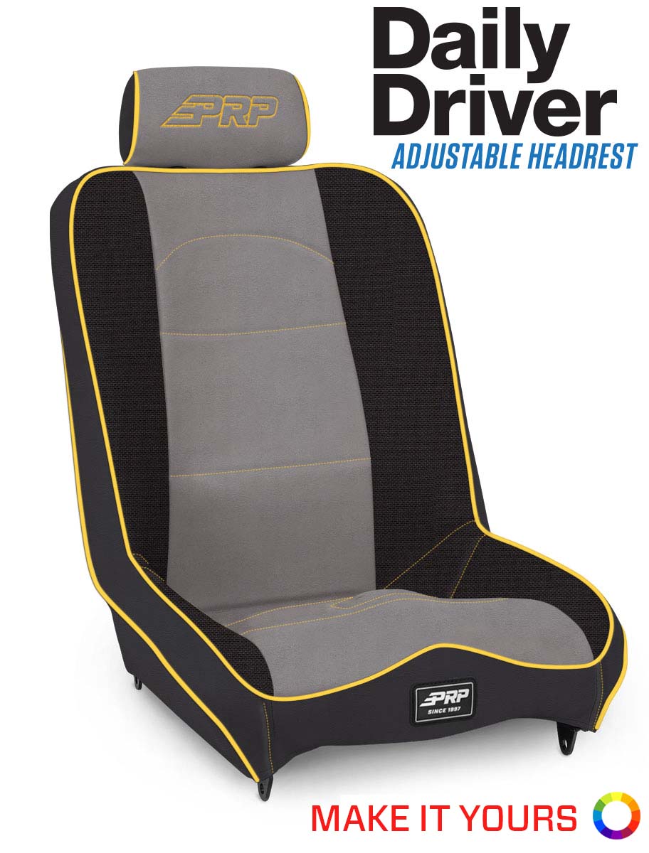 PRP Seats A140215 - Daily Driver Low Back Suspension Seat with Adjustable Headrest (Custom)