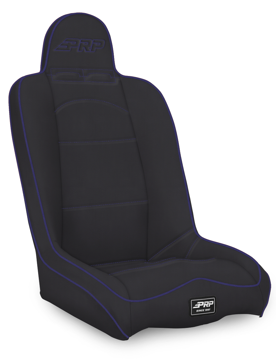 PRP Seats A140110-201-M - Daily Driver High Back Suspension Seat Black and Purple Vinyl