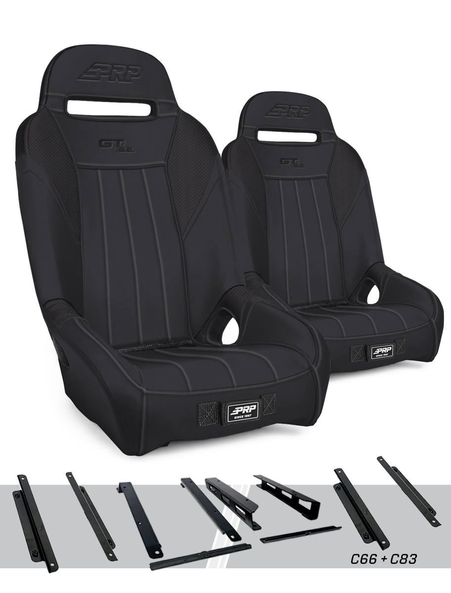 PRP Seats A5701-PORXP-C86-201 - GT/S.E. Suspension Seats Kit for Can-Am Maverick X3 Pair Black