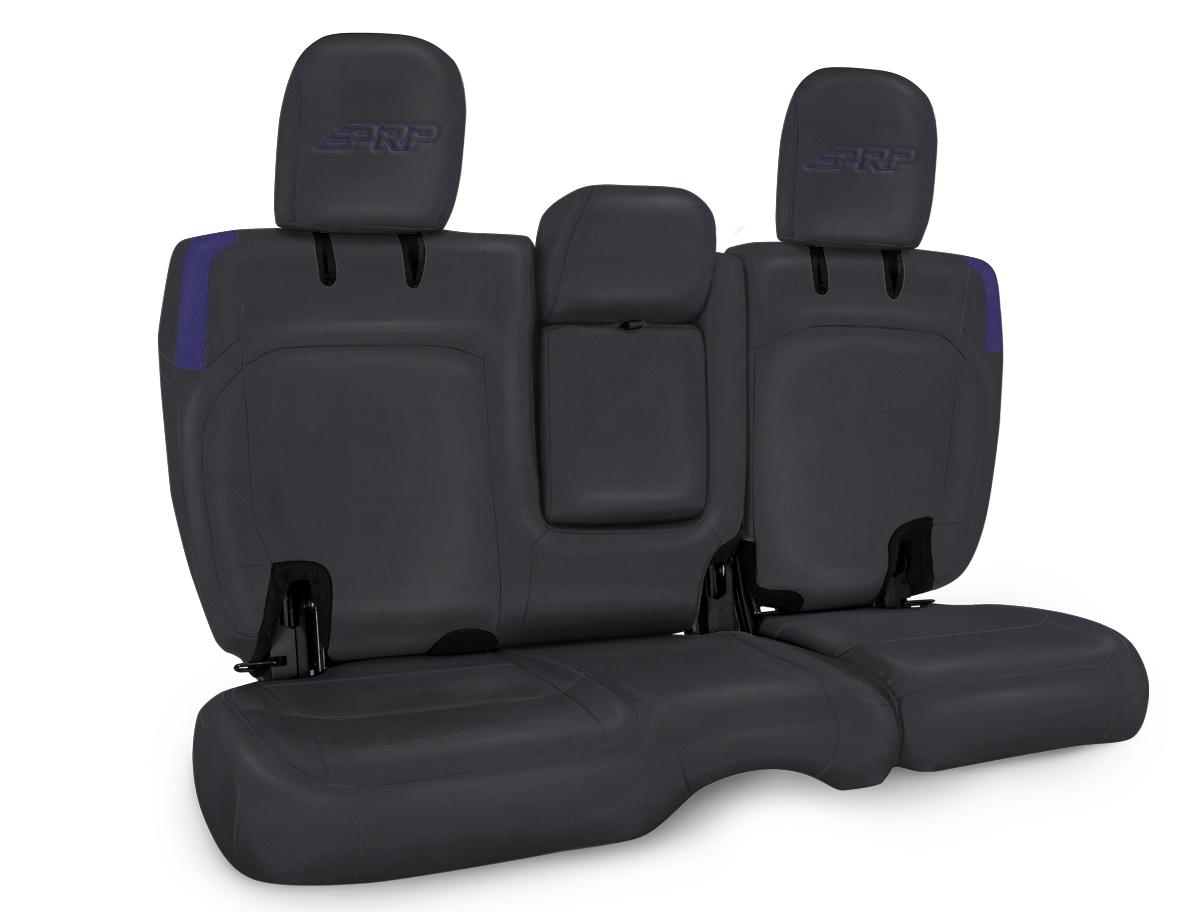 PRP Seats B044-08 - Rear Bench Cover for Jeep Wrangler JLU 4 door with Armrest Black and Purple