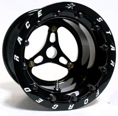 Race Star 53-88SBL - 53 Jr Dragster Pair 8x8 Single Beadlock Black