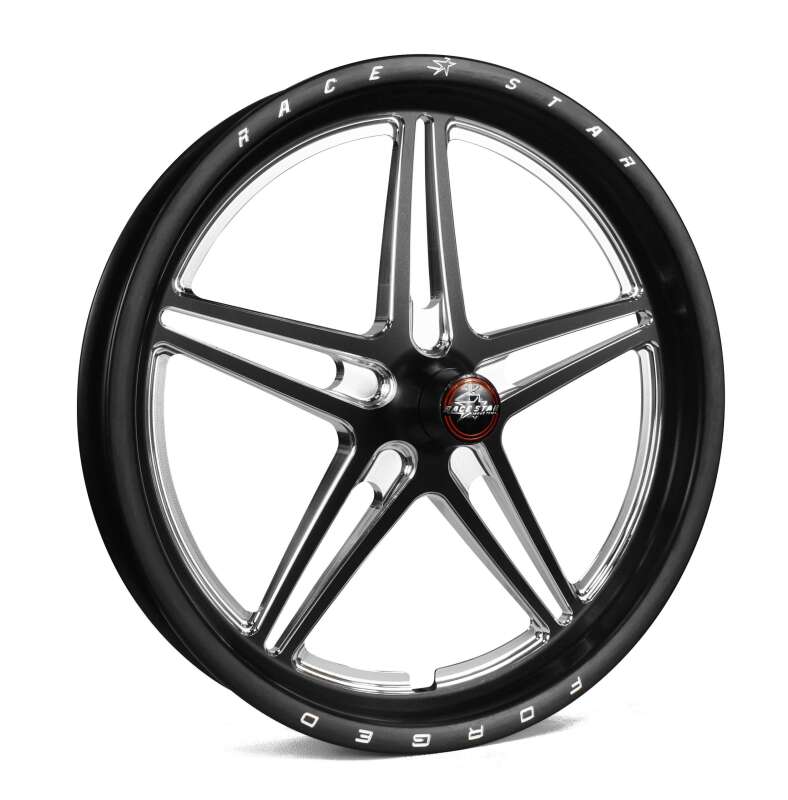 Race Star 63-72400112AB - 63 Pro Forged 17x2.4 Spindle Mount Anglia Wheel 1.13in. BS - Black Anodized/Machined