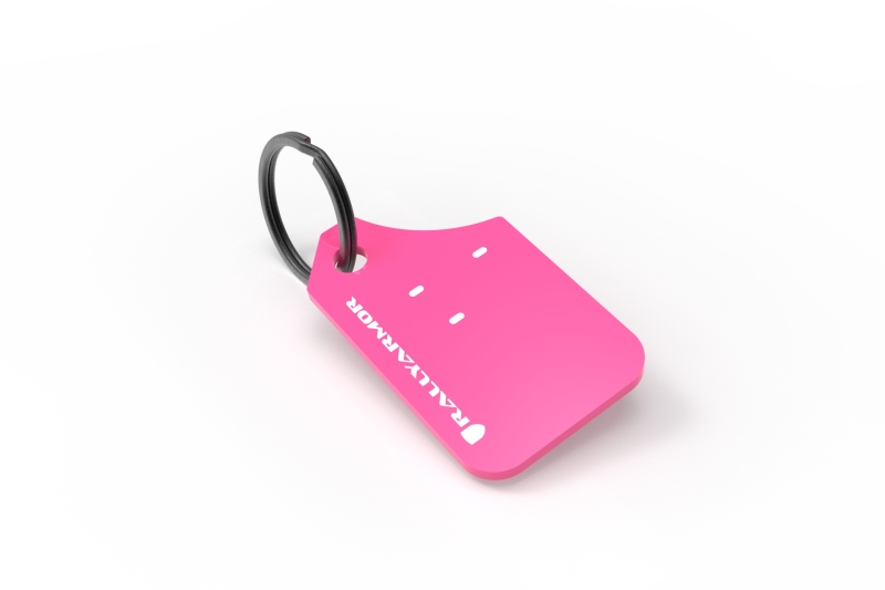 Rally Armor RAKEYCHNPK - Pink Key Chain White Logo