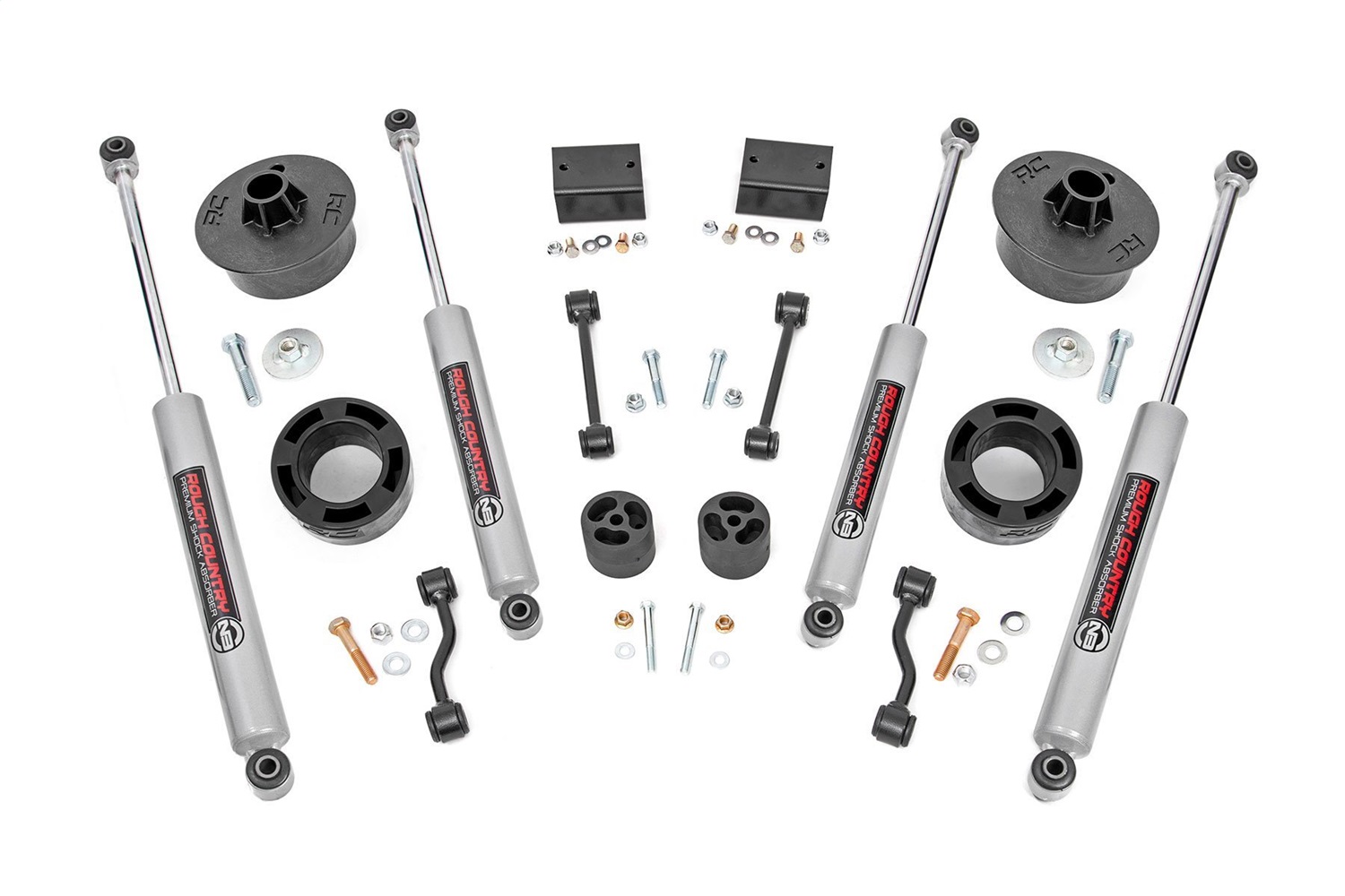 Rough Country 79430 - 2.5 Inch Lift Kit - Spacers - N3 - Jeep Wrangler JL/Wrangler Unlimited (2024) Rough Country 79430 - 2.5 Inch Lift Kit - Spacers - N3 - Jeep Wrangler JL/Wrangler Unlimited (2024)